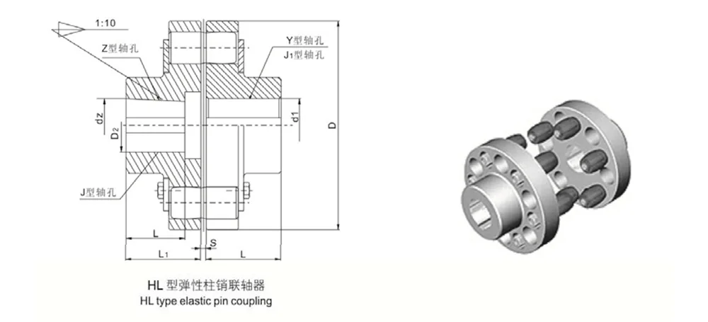 HL Type Elastic Pin Coupling